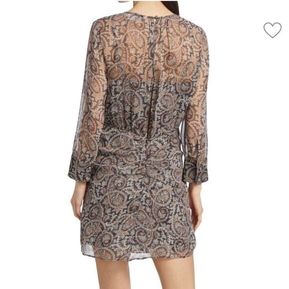 NWT Veronica Beard PALMORA Silk Mini DRESS in MARINE BLUE Gray MULTI Size 8 - Picture 6 of 15